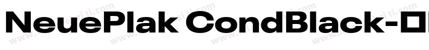 NeuePlak CondBlack字体转换